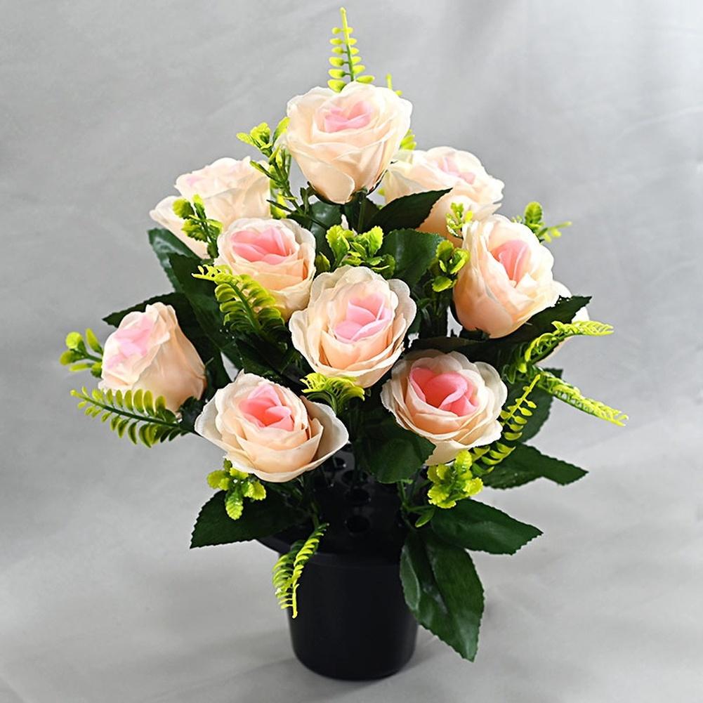 Silk Fabric Petals Silk Rose Bouquet Artificial Silk Roses