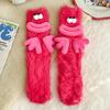 Funny Ugly Cute Socks Women's Mid-Crew Socks Plush Fluffy House Sleep Socks Warm Floor Non-Slip Cozy Winter Gifts Autumn Winter