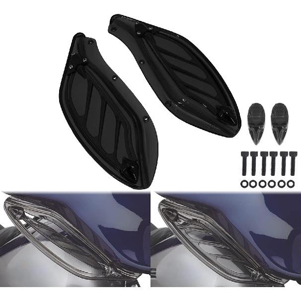 Upper Fairing Windshield Side Wing Air Deflectors Fit for Harley Touring Electra Glide Street Glide Trike 1996–2013 Black