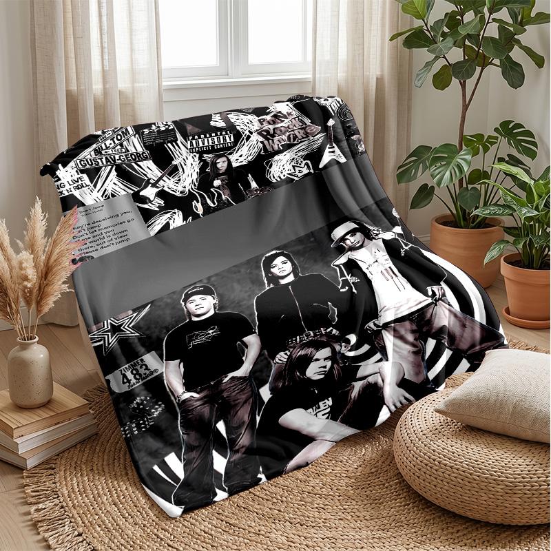 Tokio Hotel BandPrinted Flannel Blanket Cozy Skin-Friendly Warm Throw for Couch Bed Indoor Daily Use