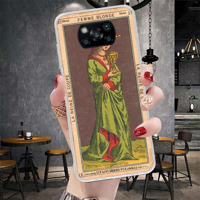 Арт с гаданием на картах Таро Мягкий чехол для телефона для Xiaomi Redmi 15C 15 13C 13 Poco X5 X6 X7 F7 Ultra M7 12C 12 10 10C 9C 9A 9T 9 Fundas