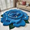 3D Visual Flower Shaped Floor Mat Non Slip Floral Bathroom Rug Super Absorbent Illusion Carpet for Tub Shower Bedroom Kitchen