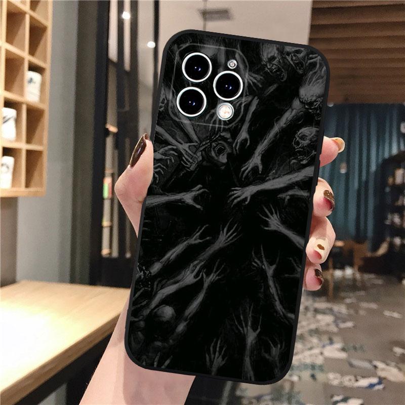 Чехол для телефона Carcasa Funda Для iPhone 17 Pro Max Air 16 15 14 13 Pro Max 15 16 Pro 15Plus Ужасы Аниме Девушка Чехол
