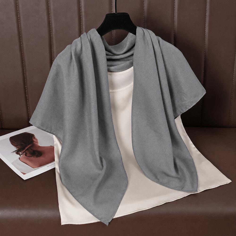 90x90cm Square Scarves Soft Female's Hijabs Fashion Cotton Linen Headscarf Bag Accessories