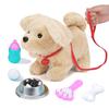 Electric Plush Dog Pretend Play Toy with Bell and Tug, Pet Grooming Kit, Doctor Play, Pet Care, Moving Dog, Sound Toy, Kids Gift, Educational Toy