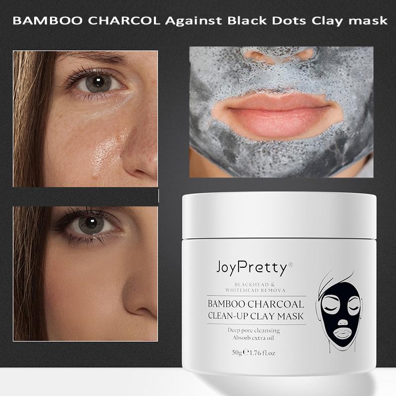 Грязевая маска с бамбуковым углем, нежная очищающая маска для контроля жирности пор, глиняная маска от черных точек