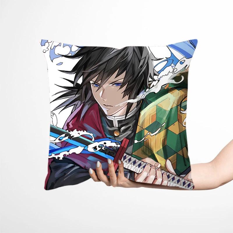 45 * 45 см Аниме Клинок, рассекающий демонов Kimetsu No Yaiba Печатная наволочка Детская спальня Гостиная Домашний декор Наволочки Наволочка