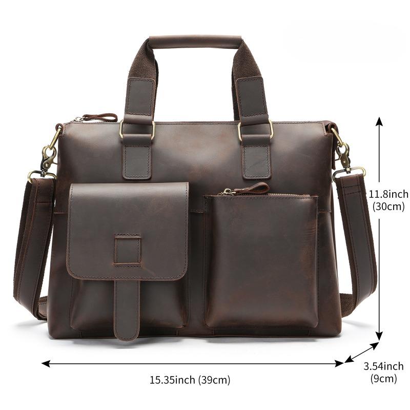 Винтажный мужской портфель из натуральной кожи, деловая компьютерная сумка, деловая сумка