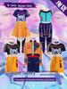 K-POP Demon Hunter Girl Group Cosplay Costume for Kids: Korean Wave Superstar Outfit Featuring Mira, Lumi, and Zoe.