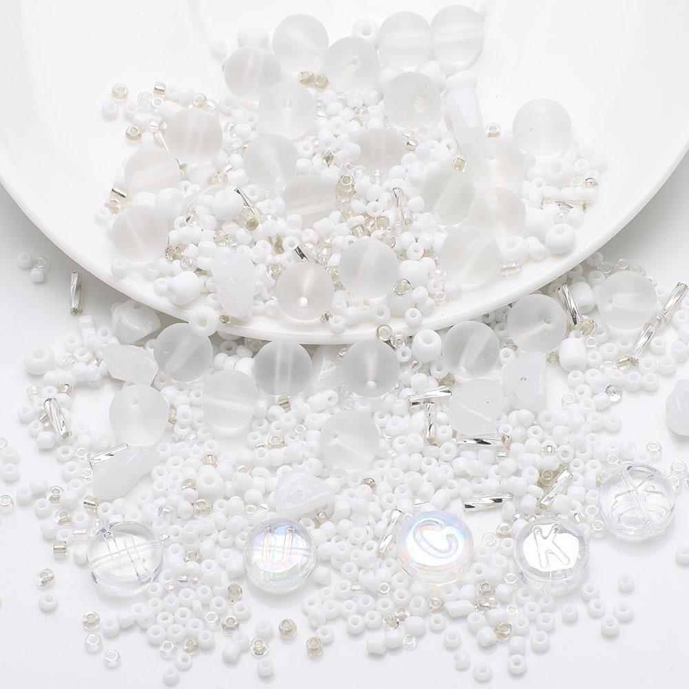 LUCKY буква круглая бусина просо бусина стеклянный хрустальный бусина комбинация набор DIY цепочка для мобильного телефона бижутерия бисерный материал сумка