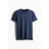 H M Sport Top Regular Fit dryMove Dark Blue