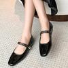 2025 New Women's High-heeled Single Shoes with Fashionable One-shoulder Buckle Design, Sexy Pointed Toe and Comfortable