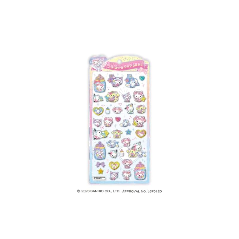 Crux Наклейки Уру-Чуру Персонажи Sanrio/Белый Кот Малыш 139154