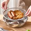 Stainless Steel Filter Basket Reusable Round Mesh Tray Frying Grilling Kitchen Strainer Fruit Vegetable Water Filter Basket