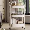 Mobile Storage Rack Trolley Multi Storey Snacks Storage Rack with Wheels Kitchen Bathroom Bedroom Organizer Home Accessories