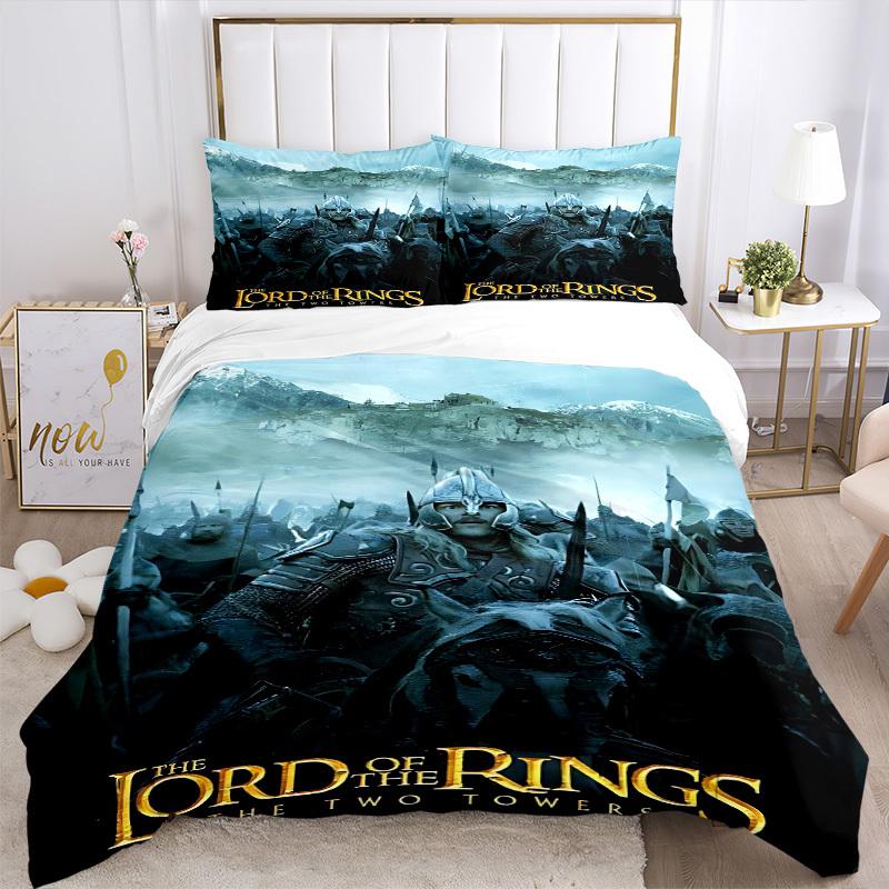 3pcs Lord of the Rings Duvet Cover Set (1 Duvet Cover + 2 Pillowcases, No Core) - Comfortable, And Breathable Bedroom Decoration yy251104097