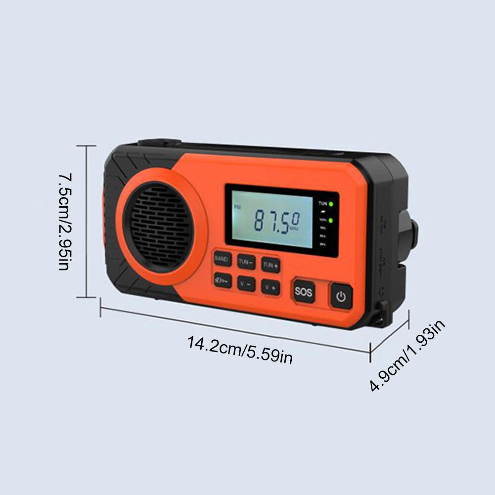 5000 мАч Радио на ручной рукоятке и от солнечной батареи Портативное AM/FM/SW Погодное радио с сигнализацией SOS, фонариком, Powerbank Радио для чрезвычайных ситуаций на открытом воздухе