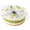 8-Slice Stainless Steel Pie Cutter Press, Circle Pie Cutter With Side Handles, Non Stick Pie Cutting Divider