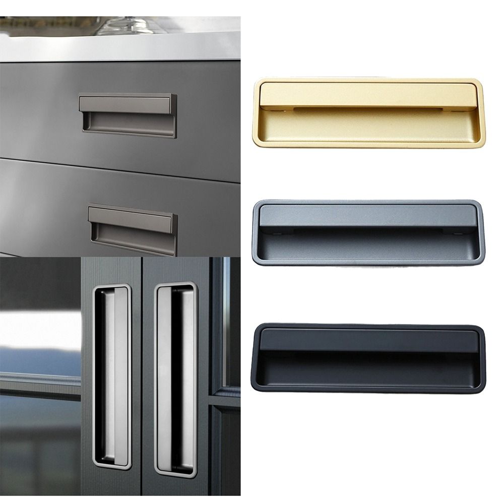 Aluminium Alloy Recessed Door Handle Furniture Sliding Door Pull New Door Handlebar Cabinet