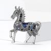 Unisex Rhinestone Horse Brooch Enamel Year of The Horse Brooch Elegant New Year's Accessories  Gift