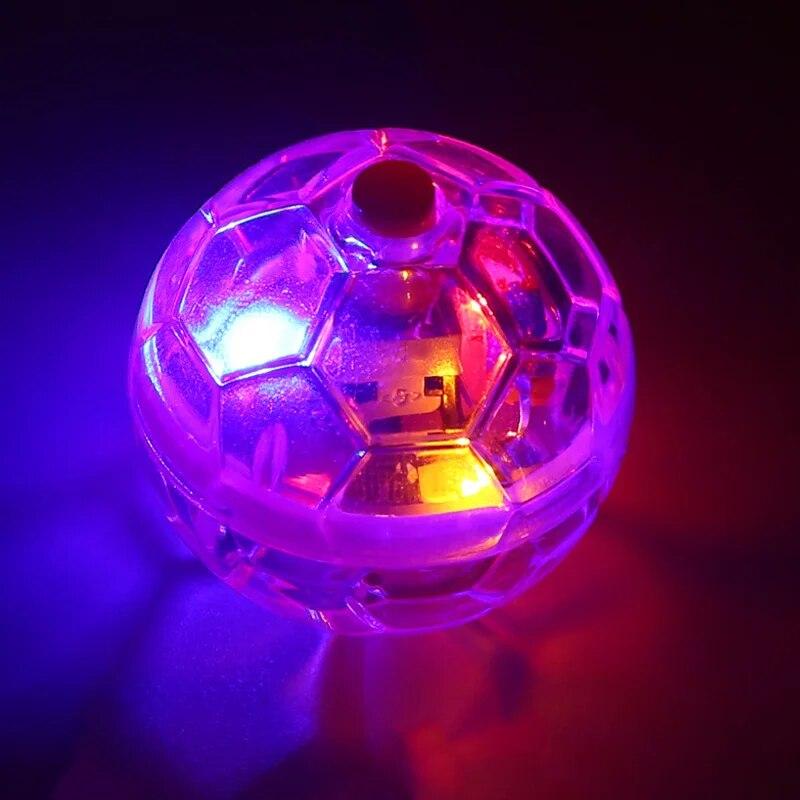 Glowing Ball Cat Toy Football Shape Bounce Ball Toys for Dog Cats Interactive Training Kitten Toys with LED Light Pet Supply