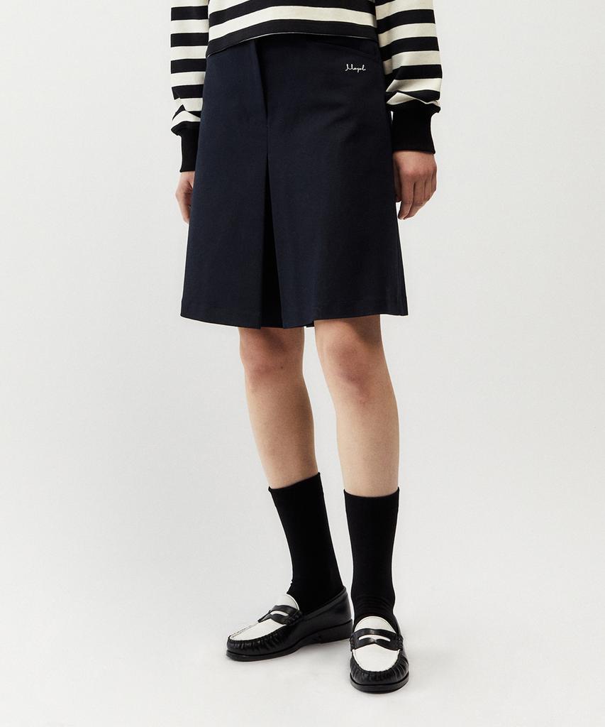 MAYOL Cotton Blend Bermuda Shorts_Navy