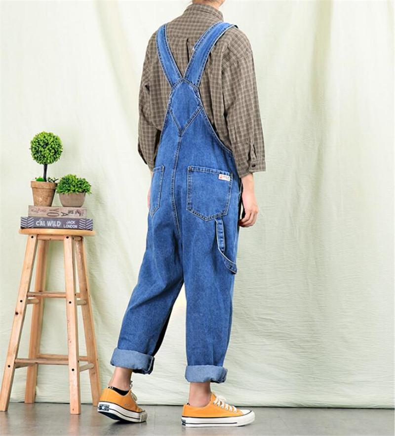 Джинсы для мужчин, мужские джинсовые комбинезоны, корейская версия комбинезонов для инструментов, мужские цельные нагрудники, синие джинсовые брюки