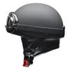 LEAD Motorcycle Helmet Half CROSS Vintage Matte Black LL CR-751 -