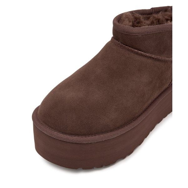 UGG Классические ультра мини-ботинки на платформе Burnt Cedar женские кроссовки коричневые 1135092-BCDR