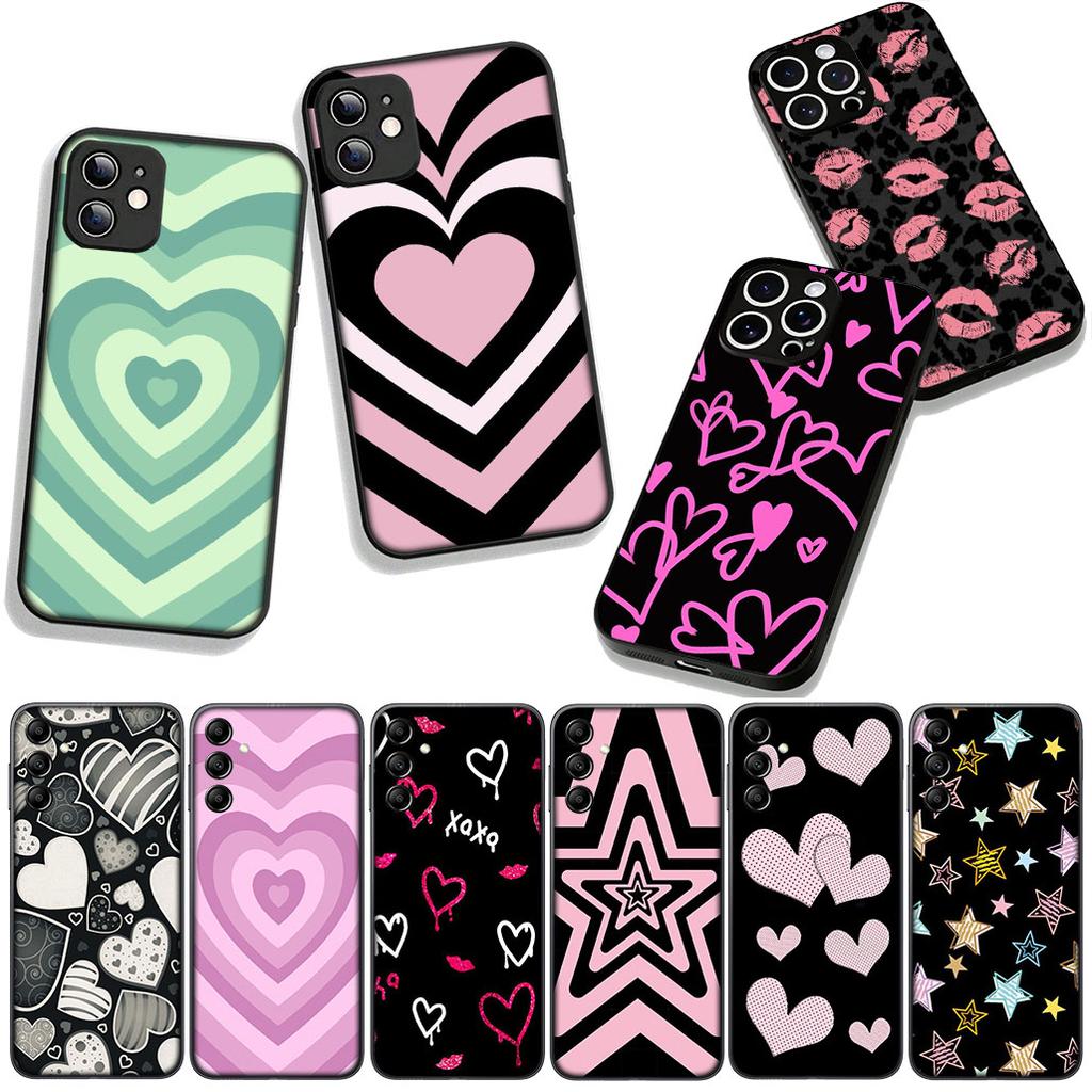 Phone Cover Star Dark Red Heart Love Casing for Xiaomi Poco F7 F6 F8 Ultra F5 X7 X6 X5 X3 NFC M7 M6 Pro C85 C75 C65 C71 C61 Case