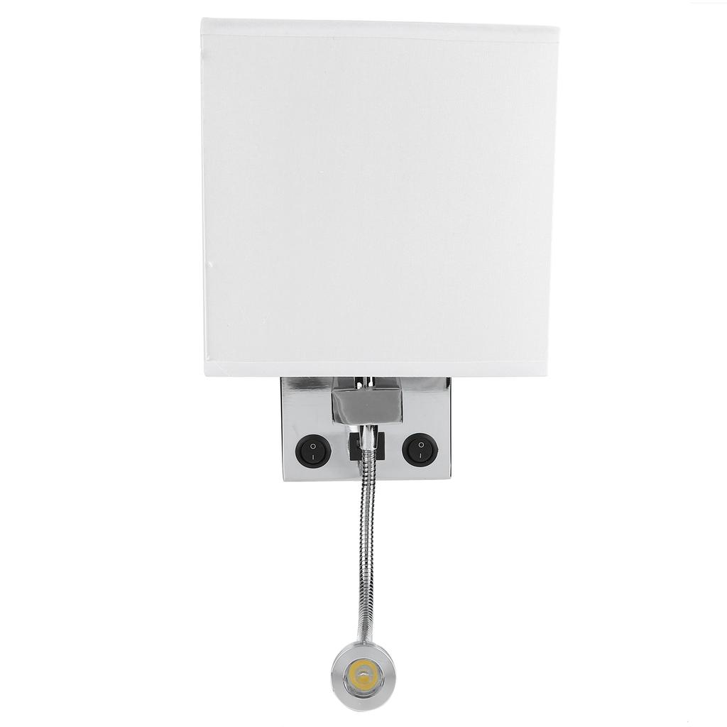 Светодиодный настенный светильник с современным тканевым абажуром и USB-подсветкой для чтения в спальне, прикроватный светильник E27 100?240В