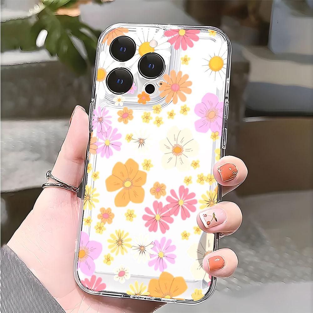Чехол для телефона с ярким цветочным узором «Ромашка» для Xiaomi Redmi Note 15 14 13 12 11 10 9 8 7 Pro Plus Мягкая ударопрочная защитная крышка