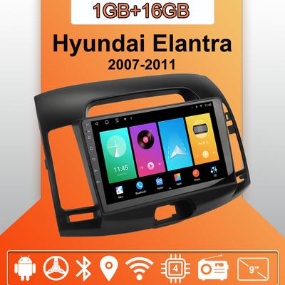 Автомобильное радио Android Auto Carplay для Hyundai Elantra 2007-2011, мультимедийный проигрыватель, головное устройство, стерео, GPS-навигация, BT WIFI 1+16 ГБ