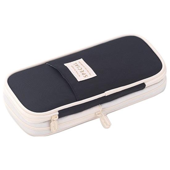 Большая вместительная сумка для ручек, портативный органайзер для хранения, сумка на молнии, канцелярские принадлежности, пенал, офисные принадлежности