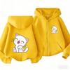 Dripping Dollar Sign Street Graffiti Front Back Zip Up Hoodie For Kids Long Sleeve Cool Loose Casual Autumn Outerwear Jacket