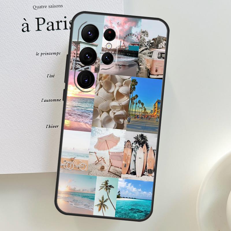 Чехол 'Пляжные вайбы' для Samsung Galaxy S26 Ultra S25 S23 S22 S21 S24 Ultra S10 S20 Plus S25 FE