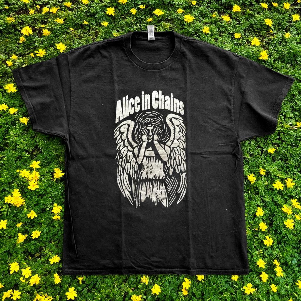 HOT! Alice In Chains Shirt 1 T-Shirt Basic Style Black Unisex S-