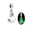 New 925 Silver Halloween Spider Web Coffee Charm Pendant DIY Bracelet Jewelry Gift for Women Fashion Accessories