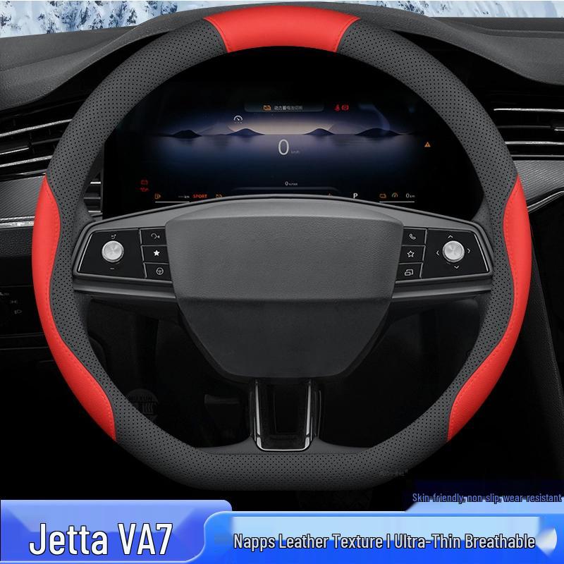 2025 Jetta VA7 Non-Slip All-Season Steering Wheel Cover, Wear-Resistant and Universal Fit