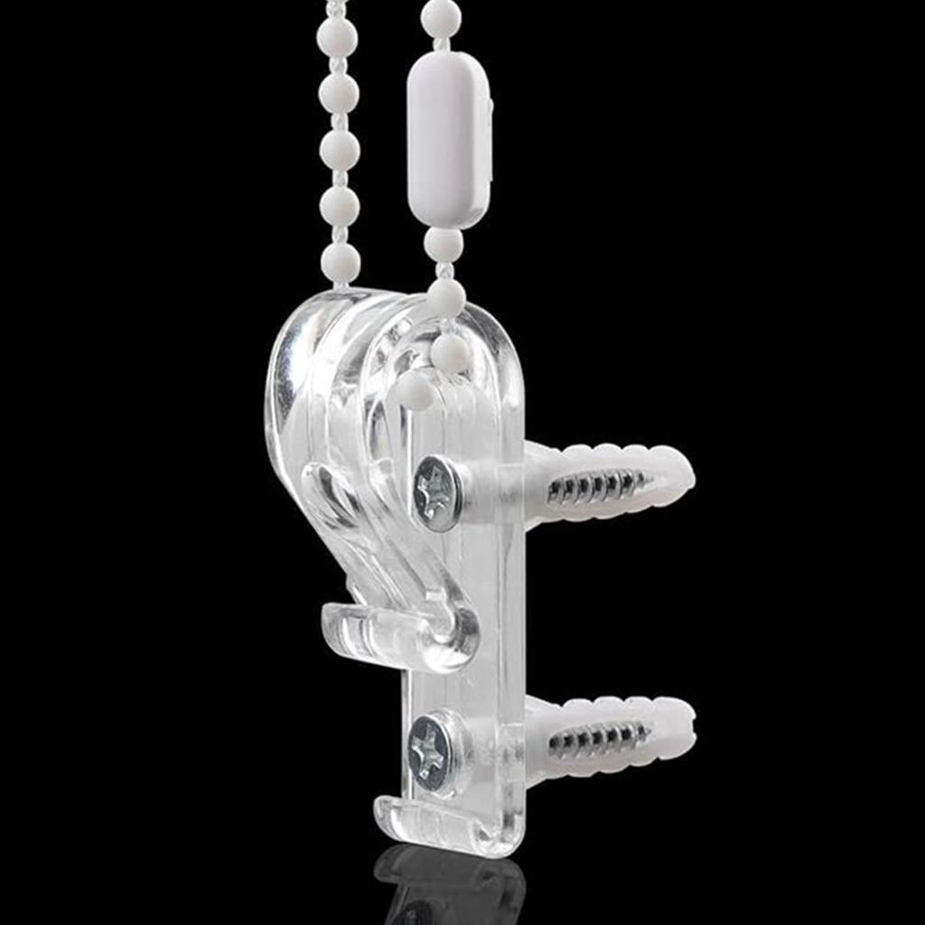 Прозрачный держатель шнура для жалюзи, фиксатор цепи безопасности для рулонных штор, направляющие для шнура, крючки для фиксации жалюзи, зажим для цепочки с бусинами для шнура