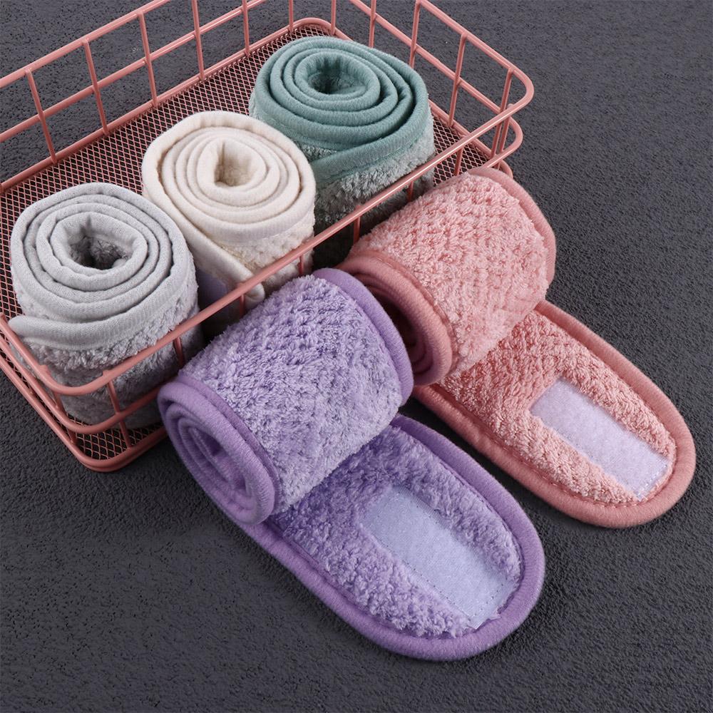 Yoga Makeup Shower Bath Adjustable Face Wash Hairband Wrap Tiara Turban Coral Fleece Headband