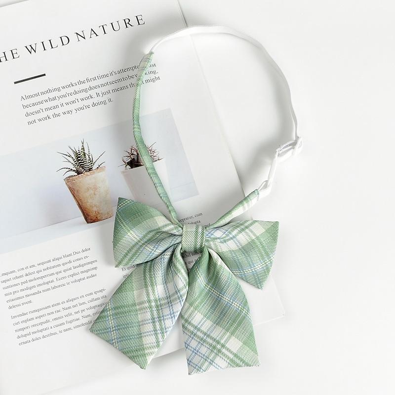 JK Bow Tie for Women, Japanese Uniform Shirt, College Style Student Plaid Tie, Men's Free Ribbon Accessories