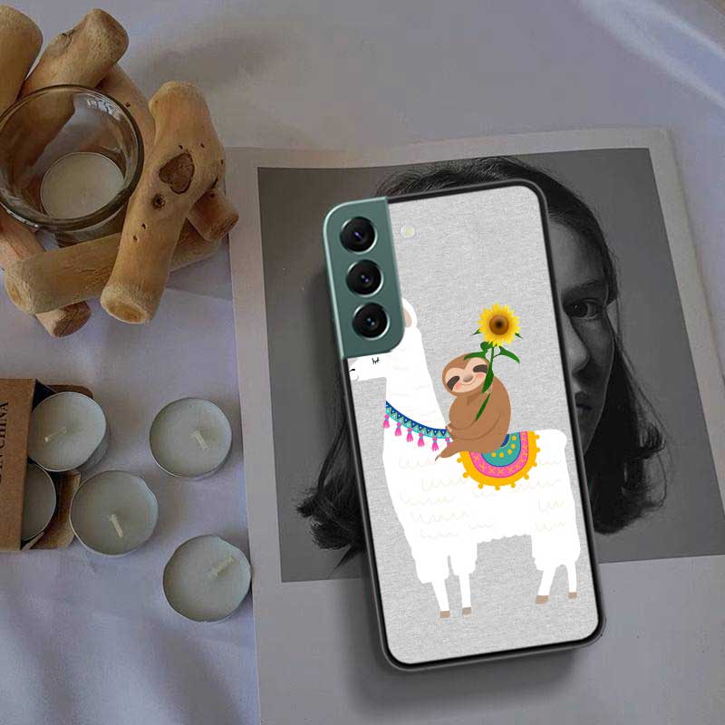 Чехол для телефона с милым рисунком ламы для Samsung Galaxy A12 A22 A32 A42 A52 A72 A54 A34 A24 A14 A73 A53 A33 A23 A13 5G F52 F62, чехол Sh