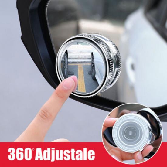 2Pcs 360° Blind Spot Mirror Car Reversing Rearview Mirror Small Circular Mirror