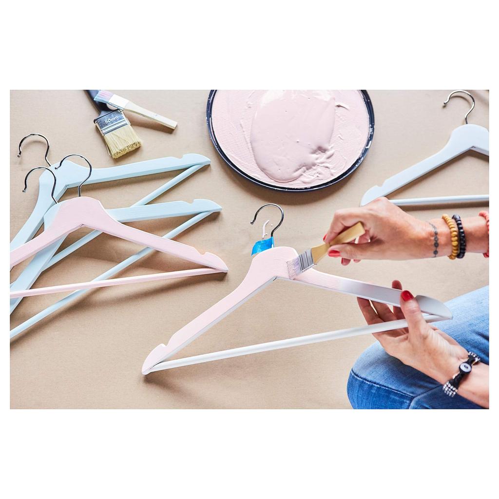 IKEA BUMERANG Solid Wood Clothes Hanger with Recessed Shoulders for and Camisoles Sets Suits, Jackets, (2 (16 Pieces), White)