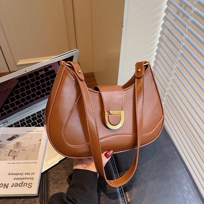 Autumn New Shoulder Crossbody Bag Fashionable Simple Underarm Bag New Women's New Crescent Bag Women's Bag