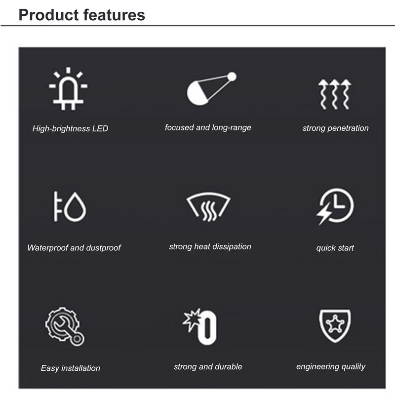 Противотуманные фары для мотоцикла, регулируемые водонепроницаемые светодиодные вспомогательные фары, высокоинтенсивные вспомогательные фары для мотоцикла для ночной езды