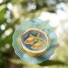 10 Inch Lemon Double Goldfish Metal Wind Spinner Garden Decor No Electricity Outdoor Hanging Art for Yard Patio Balcony