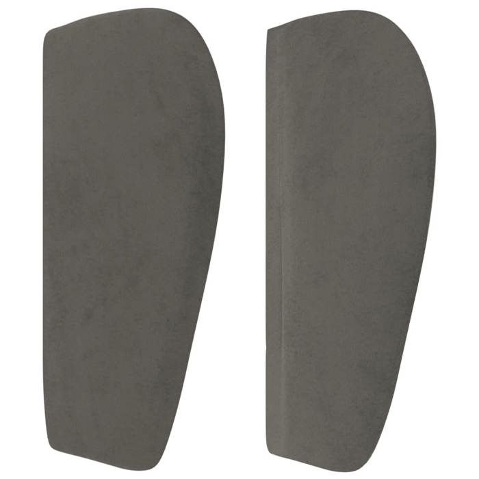 Tête de lit - Maison Exclusive - avec oreilles - Velours gris foncé - 147 x 23 x 78/88 cm