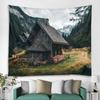 Красивый природный лесной гобелен, настенный богемный хиппи, волшебная мандала, фон для гостиной, Настенный декор